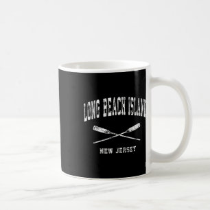 Long Beach Island New Jersey Vintage Nautical Cros Coffee Mug
