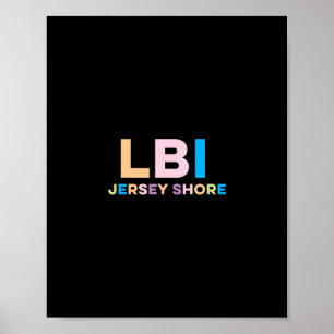 Long Beach Island Nj Colorful Vacation  Poster