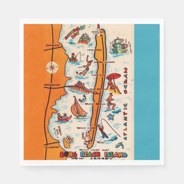 Long Beach Island NJ  Napkin (Front)