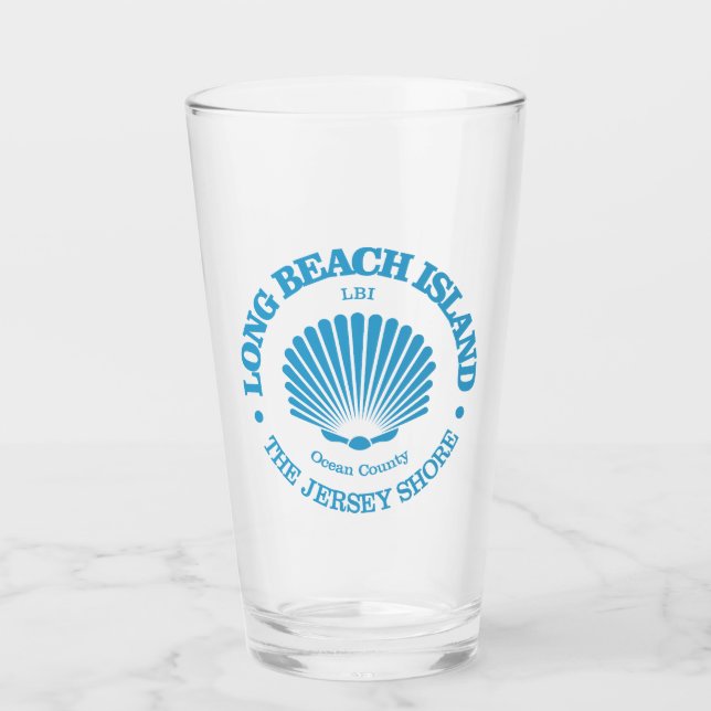 Long Beach Island (seashell) Glass (Front)