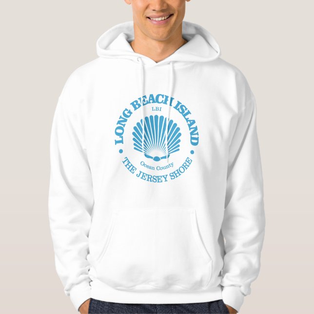 Long Beach Island (seashell) Hoodie (Front)