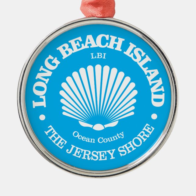 Long Beach Island (seashell) Metal Ornament (Front)