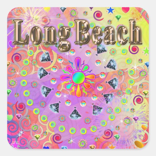 Long Beach Lucky Golden Sticker (Front)