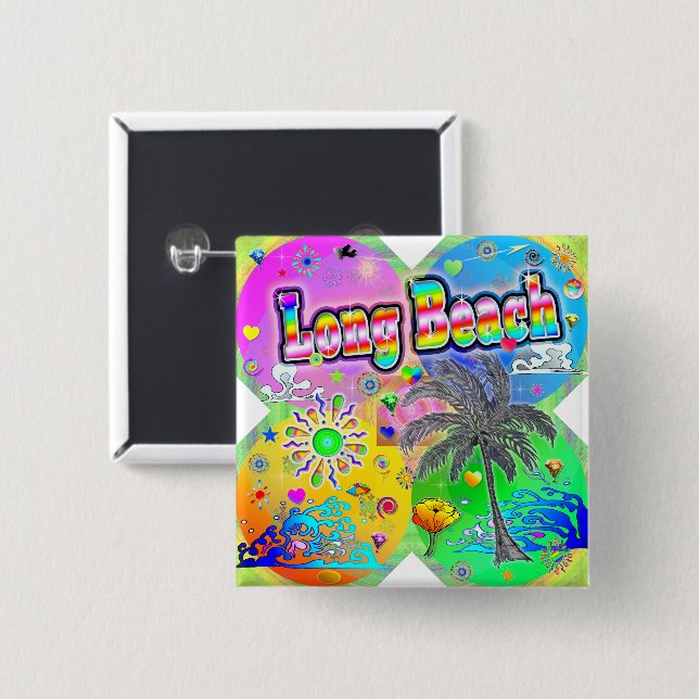 Long Beach Quadro Seasons Button (Front & Back)