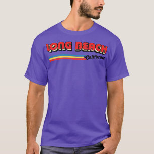 Long Beach Retro Typography Design T-Shirt