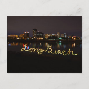 Long Beach Skyline Postcard