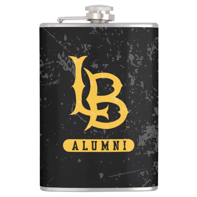 Long Beach State Alumni Distressed Hip Flask (Front)