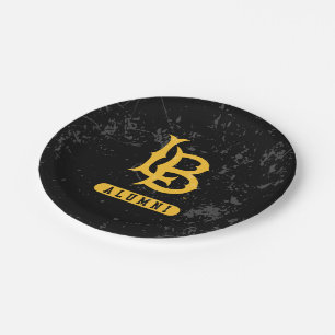 Long Beach State Alumni Distressed Paper Plate