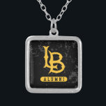 Long Beach State Alumni Distressed Silver Plated Necklace<br><div class="desc">Check out these California State University Long Beach designs! Show off your California State Pride with these new University products. These make the perfect gifts for the Long Beach student, alumni, family, friend or fan in your life. All of these Zazzle products are customisable with your name, class year, or...</div>