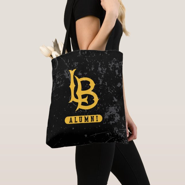 Long Beach State Alumni Distressed Tote Bag (Close Up)