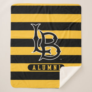Long Beach State Alumni Stripes Sherpa Blanket