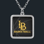 Long Beach State Basketball Silver Plated Necklace<br><div class="desc">Check out these California State University Long Beach designs! Show off your California State Pride with these new University products. These make the perfect gifts for the Long Beach student, alumni, family, friend or fan in your life. All of these Zazzle products are customisable with your name, class year, or...</div>