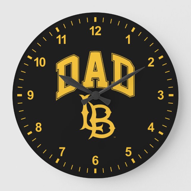 Long Beach State Dad Large Clock (Front)