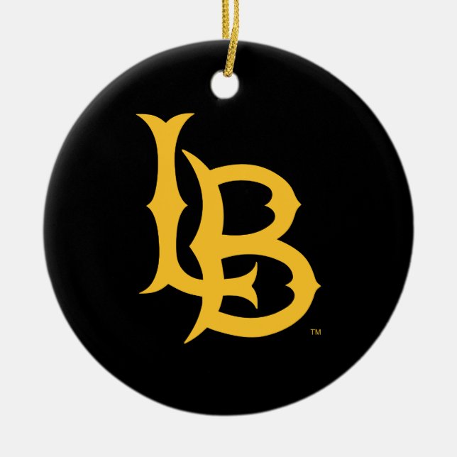 Long Beach State Logo Ceramic Ornament (Front)