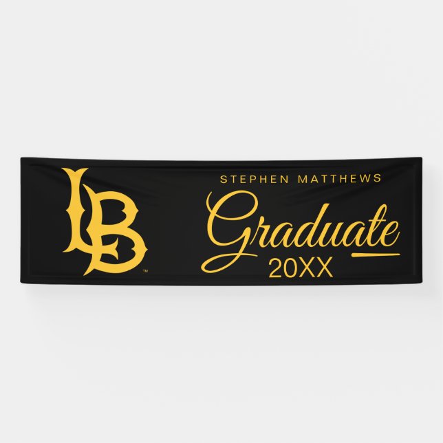Long Beach State Logo Graduation Banner (Horizontal)