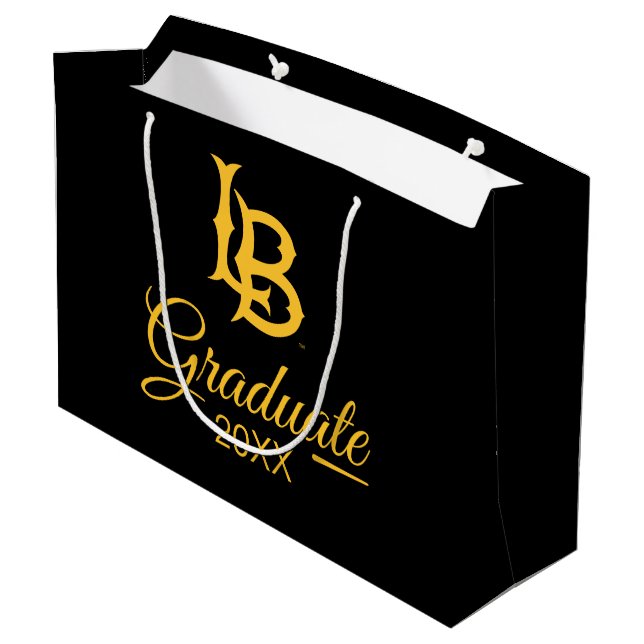 Long Beach State Logo Graduation Large Gift Bag (Back Angled)