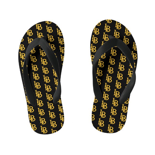 Long Beach State Logo Kid's Thongs (Footbed)