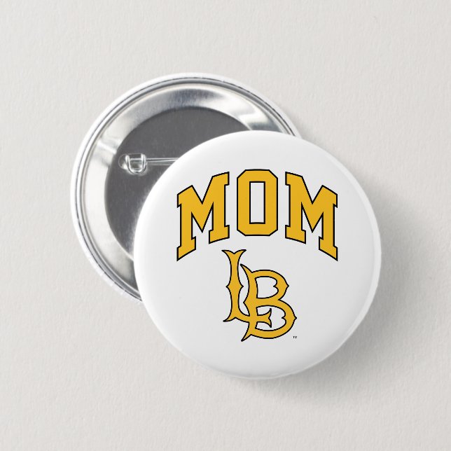 Long Beach State Mom 6 Cm Round Badge (Front & Back)