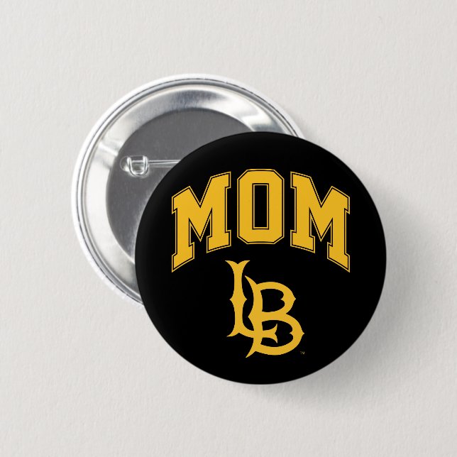 Long Beach State Mum 6 Cm Round Badge (Front & Back)