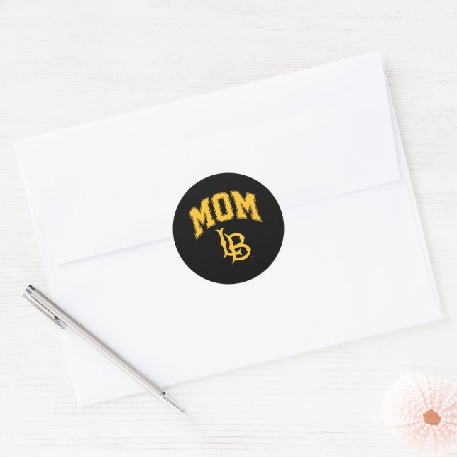 Long Beach State Mum Classic Round Sticker (Envelope)
