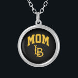 Long Beach State Mum Silver Plated Necklace<br><div class="desc">Check out these California State University Long Beach designs! Show off your California State Pride with these new University products. These make the perfect gifts for the Long Beach student, alumni, family, friend or fan in your life. All of these Zazzle products are customisable with your name, class year, or...</div>