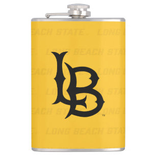 Long Beach State Watermark Hip Flask
