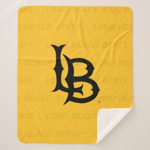 Long Beach State Watermark Sherpa Blanket