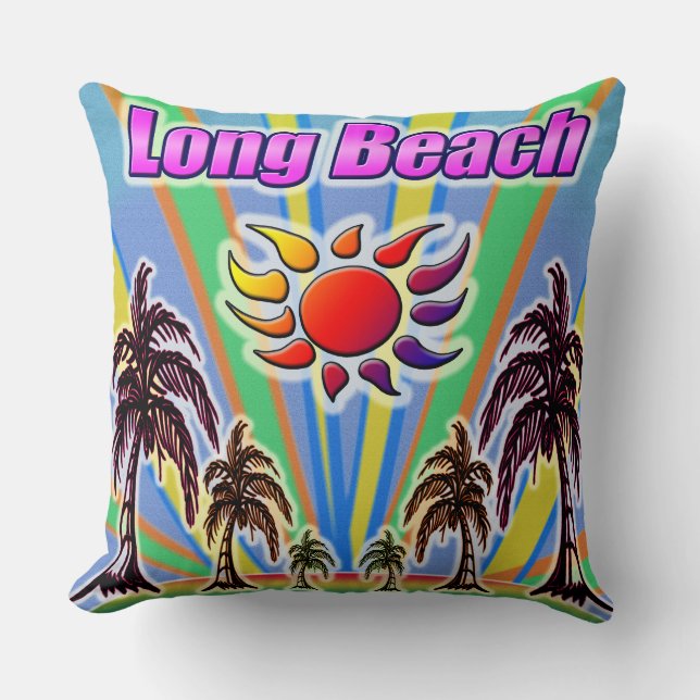 Long Beach Summer Love Pillow (Front)