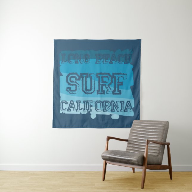 Long Beach Surf California Tapestry (In Situ (Horizontal))