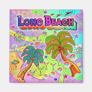 Long Beach Vacation Target Magnet