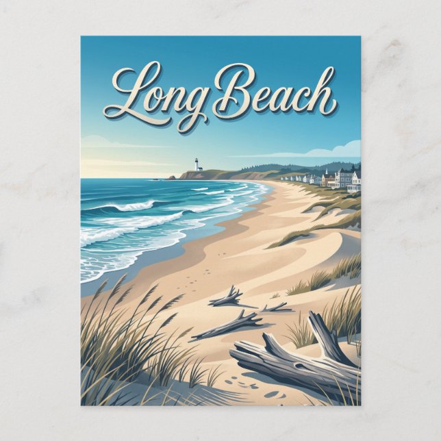 Long Beach, Washington Postcard (Front)