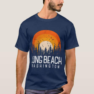 Long Beach Washington Wa 70S 80S friends T-Shirt