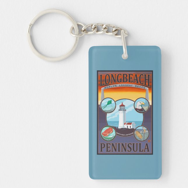 Long Beach, WashingtonTravel Key Ring (Front)