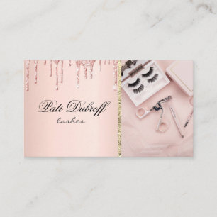 Long Beautiful Lashes Eyes and Brows Business Card