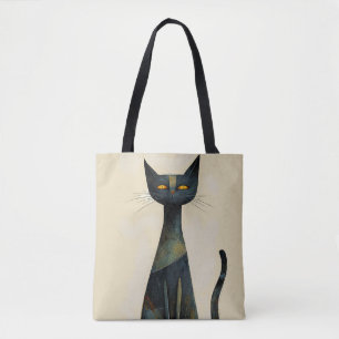 🐈⬛ Long Black Cat Cartoon Cute Aesthetic Tote Bag