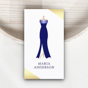 Long Blue Dress Form Mannequin Fashion Stylist Business Card
