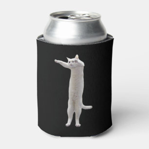 Long Cat Meme Double Sided Black Can Cooler
