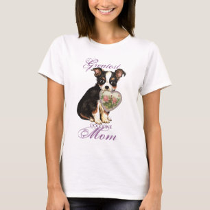 Long Coat Chihuahua Heart Mum T-Shirt
