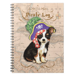 Long Coat Chihuahua Pirate Notebook