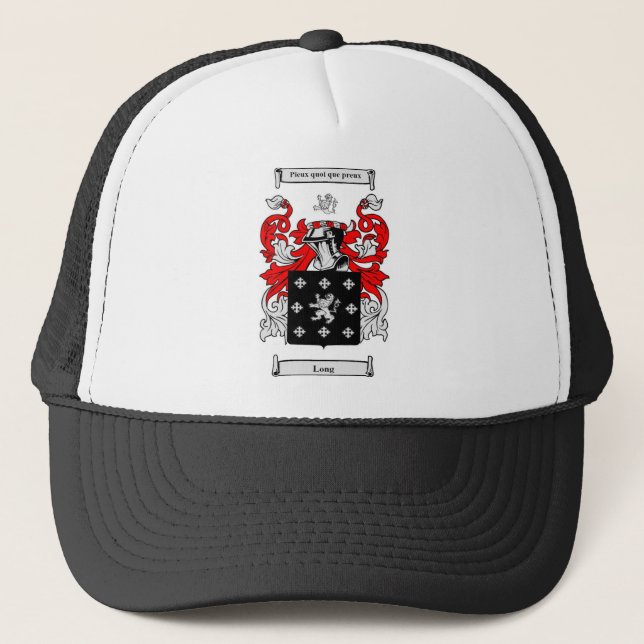 Long Coat of Arms Trucker Hat (Front)