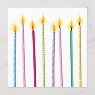 Long Colourful Candles Birthday Template