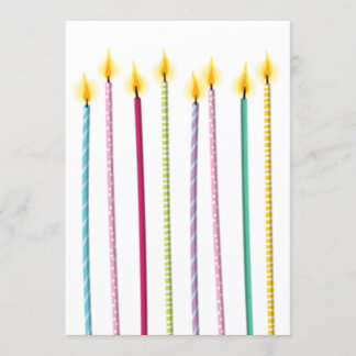 Long Colourful Candles Birthday Template
