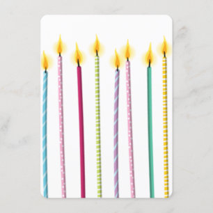 Long Colourful Candles Birthday Template