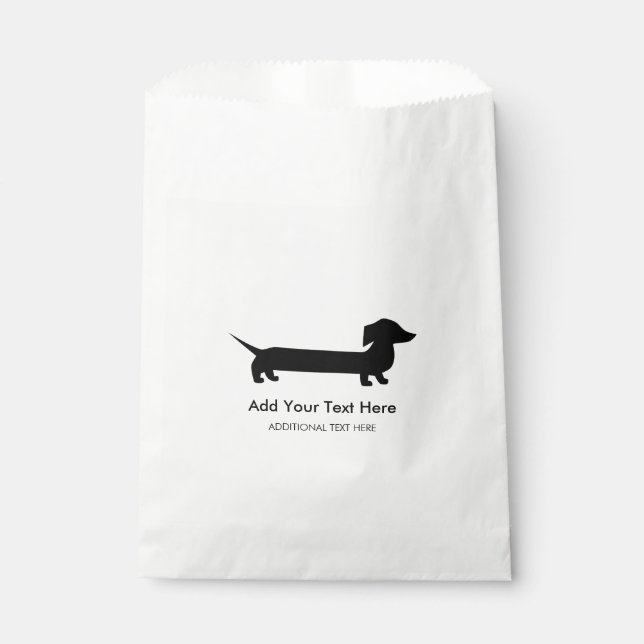 Long Dachshund Funny Drawing Favour Bag (Front)