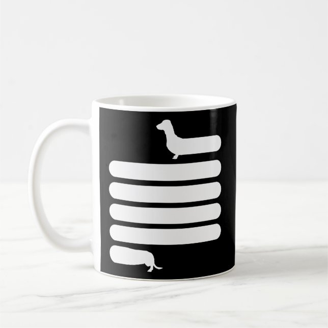 Long Dachshund Wiener Weiner Daschund Dog Dachsund Coffee Mug (Left)