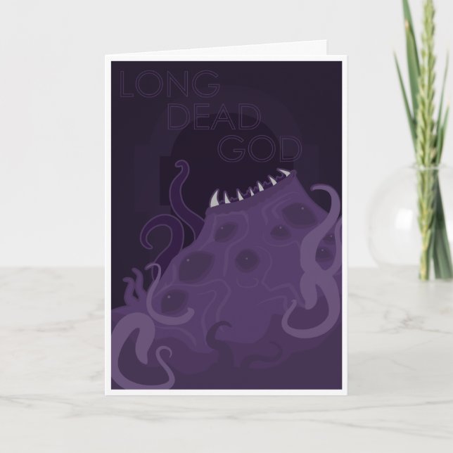 Long Dead God - Worship Old Gods Holiday Card (Front)