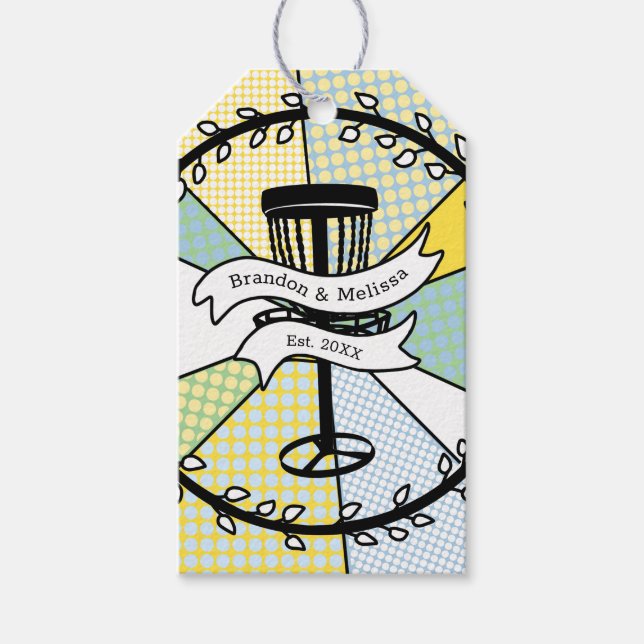 Long Disc Golf Themed  Gift Tags (Front)