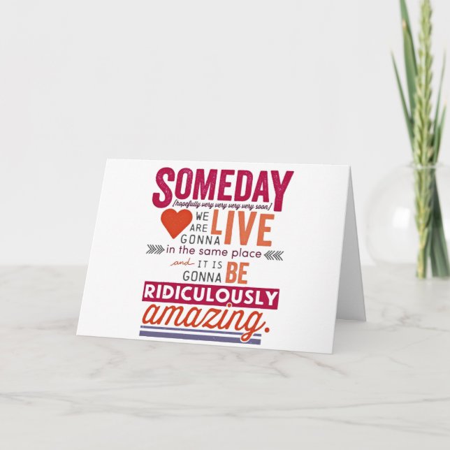 **LONG DISTANCE** BIRTHDAY WISHES FOR YOU! CARD (Front)