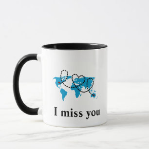 long distance country world map america-australia mug