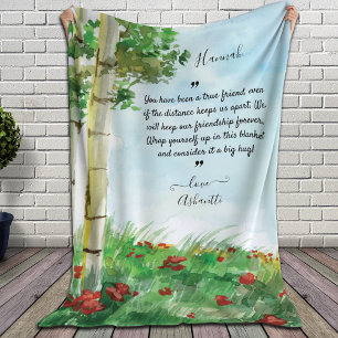 Long Distance Friendship Love Ones COVID Message Sherpa Blanket